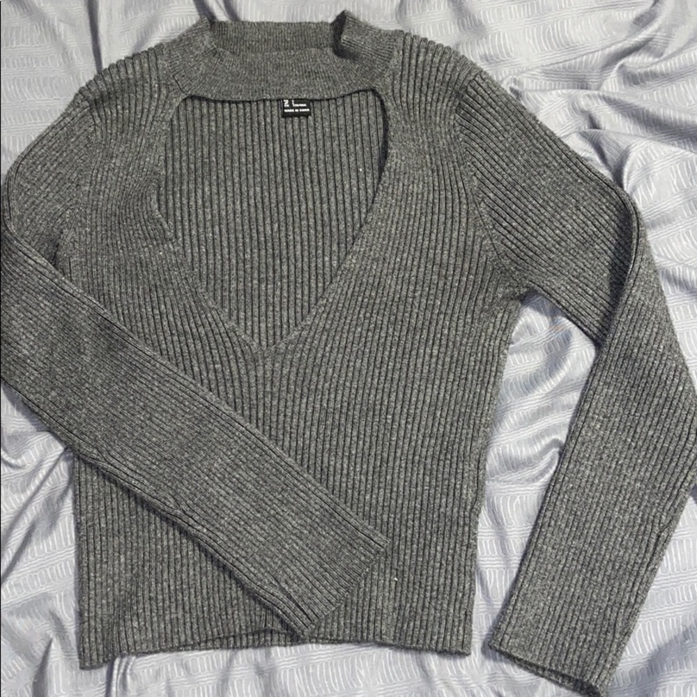 open front soft long sleeve crop top